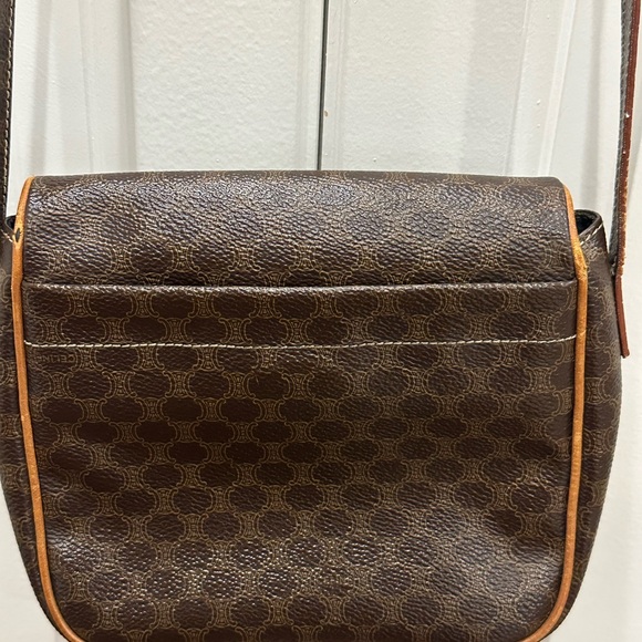 Céline, Pre-Loved Brown Coated Canvas Macadam Shoulder Bag. - Picture 5 of 16